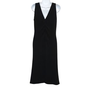 Vintage Rene lezard V-Neck Midi Length Dress women 40 rushed slit front event